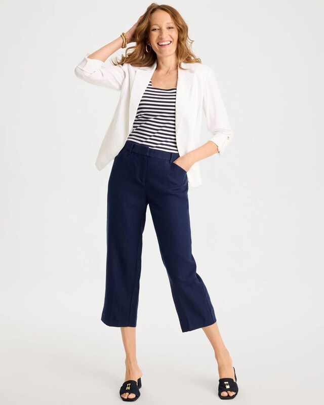 Linen Fly Front Pants - image 2
